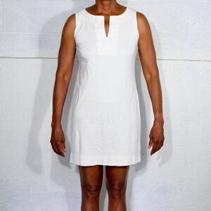 New York & Company White Cotton Knit Shift Dress Size Medium